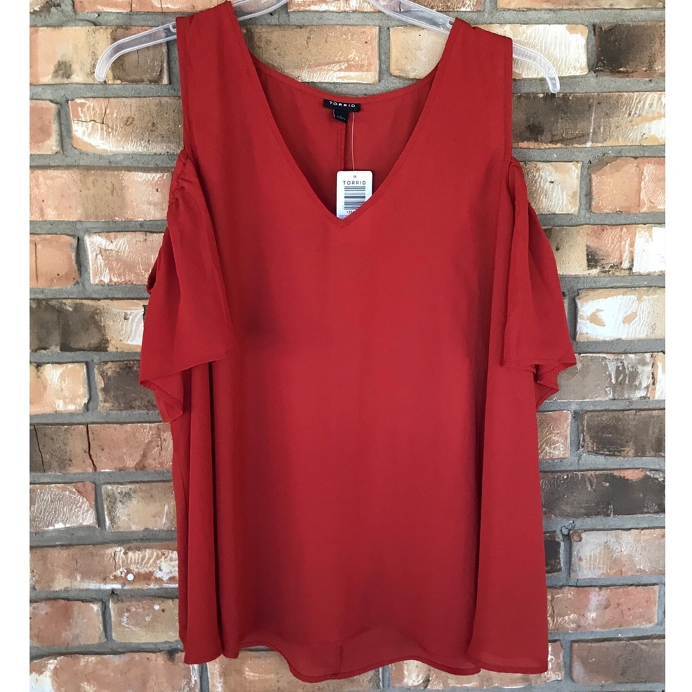 Torrid Women’s Ketchup Cold Shoulder Top 1X